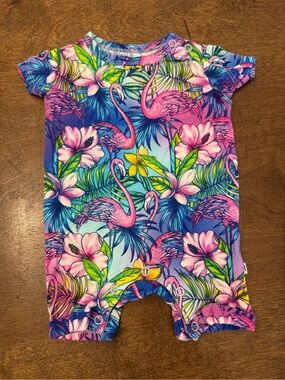 Buns and Roses 0-3 Month Tropical Romper